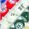 Bingo Balls: Ping Pong Balls Set, Double Numbered 1-75, 5 Mixed Colors: Blue, Green, Red, White, Yel